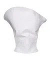 Magda Butrym Sculptural Sleeveless Cotton Top In White In White