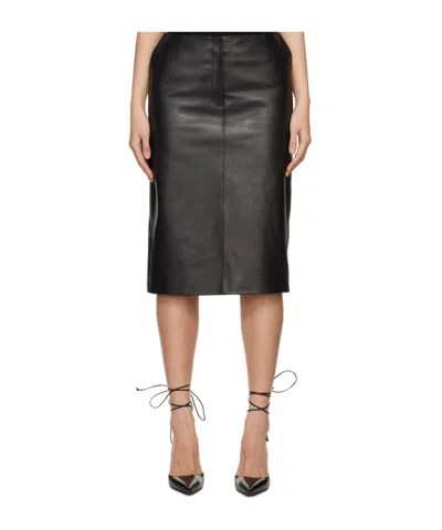 Magda Butrym Seamed Zipper Skirt In Black