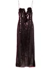 Magda Butrym Sequinned Maxi Dress In Red