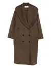 Magda Butrym Shawl-lapel Double-breasted Coat In Brown