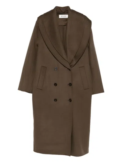 Magda Butrym Shawl-lapel Double-breasted Coat In Brown