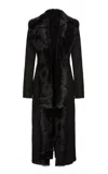 Magda Butrym Shearling Coat In Black