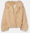Magda Butrym Shearling Jacket In Animal Print