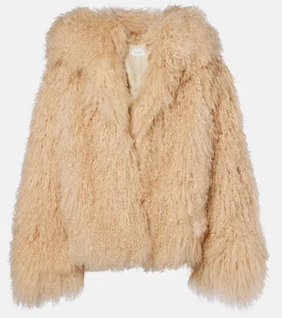 Magda Butrym Shearling Jacket In Animal Print