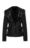 Magda Butrym Shearling Jacket In Black