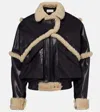 Magda Butrym Shearling Trim Jacket Front Pockets
