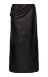 Magda Butrym Sheep Leather Maxi Skirt In Black