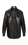 Magda Butrym Sheep Leather Shirt In Black