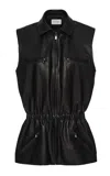 Magda Butrym Sheep Leather Vest In Black