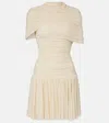 Magda Butrym Shirred Minidress In Neutral