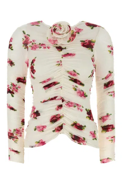 Magda Butrym Printed Blouse In White