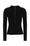 Magda Butrym Women Black Stretch Viscose Blend Top In Black