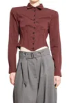 Magda Butrym Long Sleeve Shirt In Red