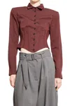 Magda Butrym Long Sleeve Shirt In Red