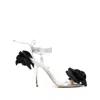 Magda Butrym Floral Decorative High-heeled Sandals In Metallic
