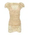 Magda Butrym '09' Polka Dot Dress With Puff Sleeves In Nude