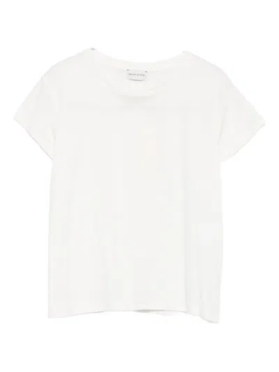 Magda Butrym Crew Neck Plain Design Short Sleeves In White