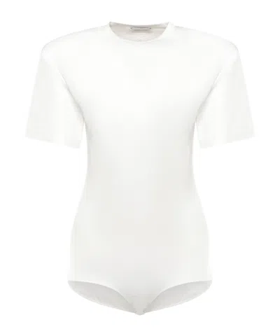 Magda Butrym Short-sleeved Jumpsuit In White