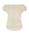 Magda Butrym Ruched Polka-dot Print Stretch-silk Chiffon Top