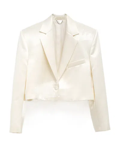 Magda Butrym Short Suit Jacket In White