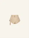 Magda Butrym Belted Cotton-blend Shorts