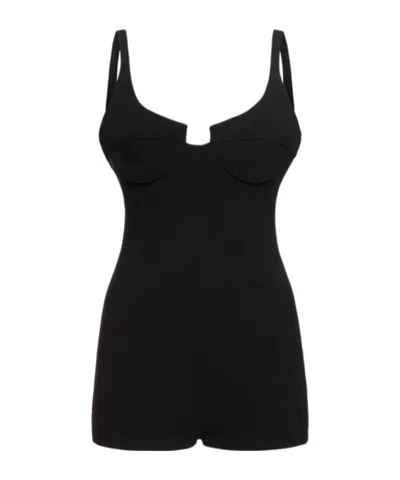 Magda Butrym Shoulder Strap Jumpsuit In Black