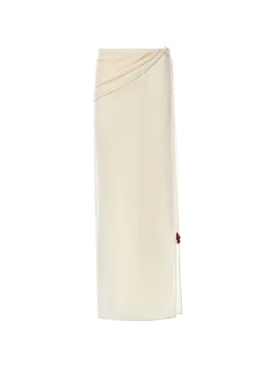 Magda Butrym Side-slit Maxi Skirt In Yellow