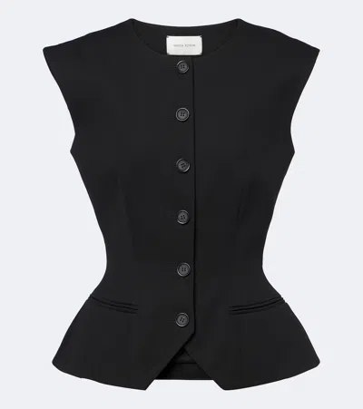 Magda Butrym Silk And Cashmere Vest In Black