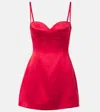 Magda Butrym Silk And Wool Satin Minidress In Red