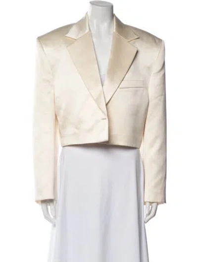 Pre-owned Magda Butrym Silk Blazer In Neutral