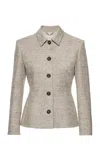 Magda Butrym Silk-blend Blazer In Nude