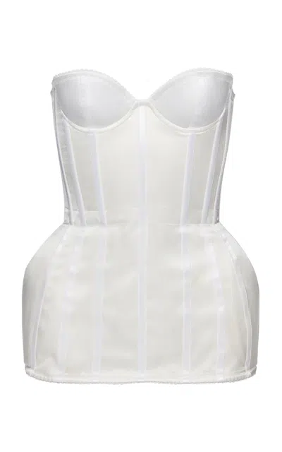 Magda Butrym Silk Corset In White