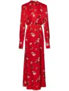 Magda Butrym Floral Silk Gown In Red