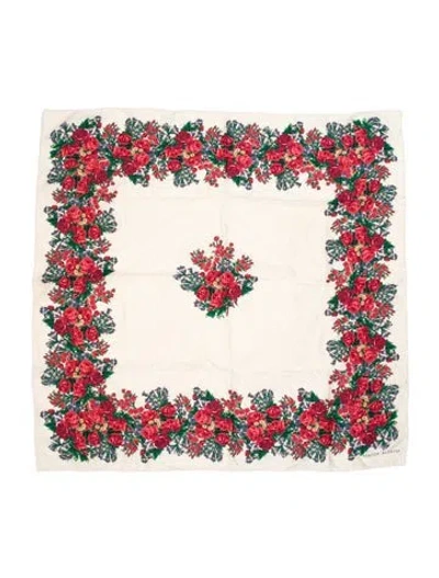 Pre-owned Magda Butrym Silk Floral Print Scarf
