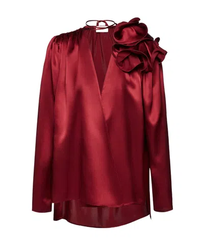 MAGDA BUTRYM MAGDA BUTRYM V-NECK FLOWER BLOUSE