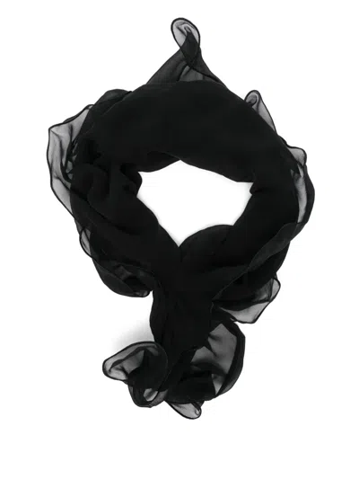 Magda Butrym Silk Head Scarf In Black
