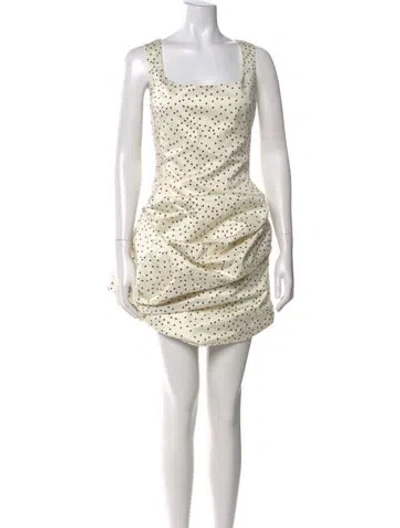 Pre-owned Magda Butrym Silk Knee-length Dress In Neutral