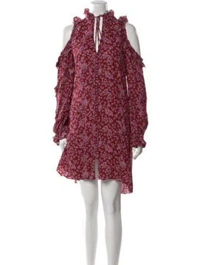 Pre-owned Magda Butrym Silk Knee-length Dress In Red