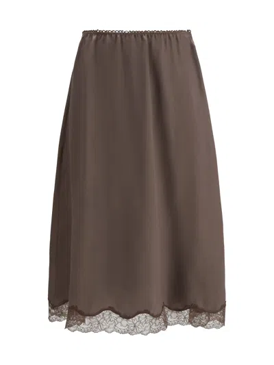 Magda Butrym Silk Lace Petticoat Skirt