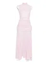 Magda Butrym Silk Midi Dress In Pink