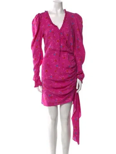 Pre-owned Magda Butrym Silk Midi Length Dress In Pink