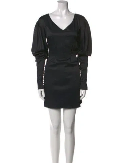Pre-owned Magda Butrym Silk Mini Dress In Black