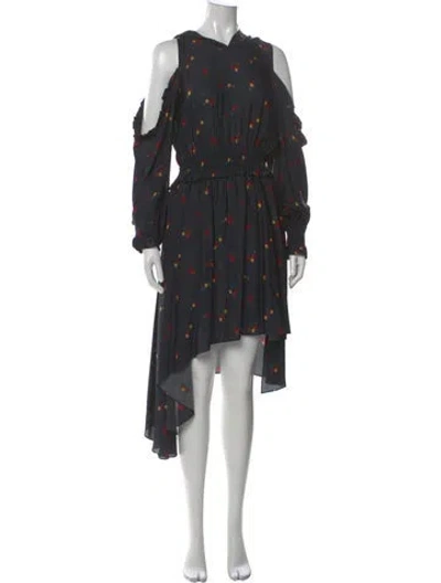 Pre-owned Magda Butrym Silk Mini Dress In Black