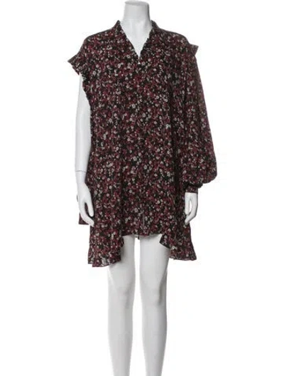 Pre-owned Magda Butrym Silk Mini Dress In Multi