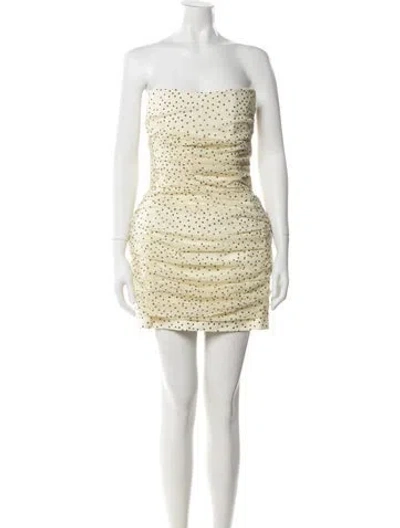 Pre-owned Magda Butrym Silk Mini Dress In Neutral