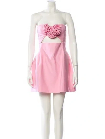 Pre-owned Magda Butrym Silk Mini Dress In Pink