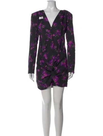 Pre-owned Magda Butrym Silk Mini Dress W/ Tags In Multi