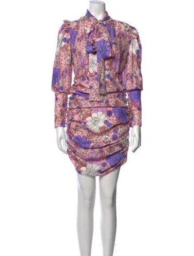 Pre-owned Magda Butrym Silk Mini Dress W/ Tags In Pink