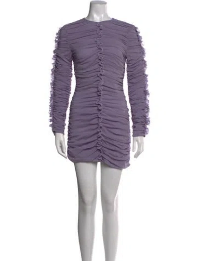 Pre-owned Magda Butrym Silk Mini Dress W/ Tags In Purple