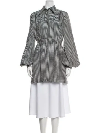 Pre-owned Magda Butrym Silk Mini Dress In White